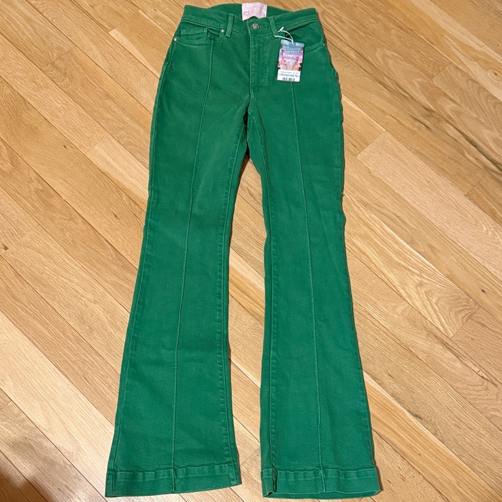 Green Flare Jeans REVICE -NEW
